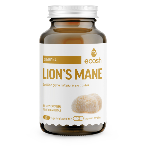 LION'S MANE – ECOSH, 90 kapsulių