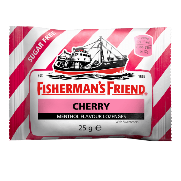 Becukrės vyšnių skonio pastilės – FISHERMAN'S FRIEND, 25g