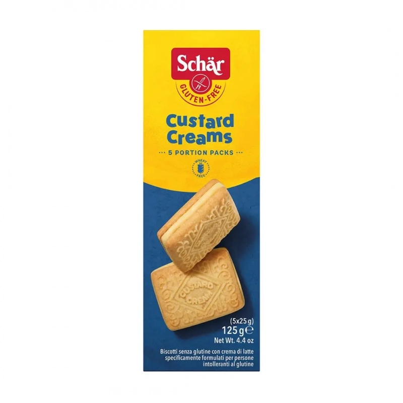 Sausainiai su vaniliniu kremu – Schar Custard Creams, 125 g