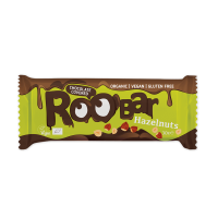 Ekologiškas lazdynų riešutų batonėlis aplietas šokoladu – Roobar