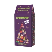 Vaisių-uogų užkandukai dovanų dėžutėje „Stebuklų šalies žiemos namai“ (Be cukraus) – FRUITMOOD, 100g