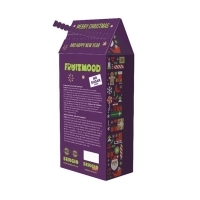 Vaisių-uogų užkandukai dovanų dėžutėje „Stebuklų šalies žiemos namai“ – FRUITMOOD, 100g