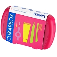 CURAPROX TRAVEL SET, kelioninis rinkinys, raudonas – Curaprox
