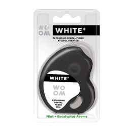 WHITE+, besiplečiantis tarpdančių siūlas, 30 m – WOOM, 1 vnt