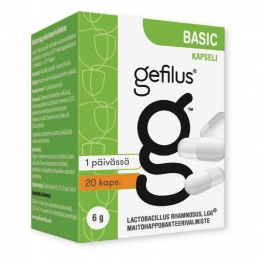 Pieno rūgšties bakterijos - Gefilus BASIC, 20 kapsulių