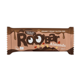 Ekologiškas migdolų batonėlis aplietas šokoladu – Roobar