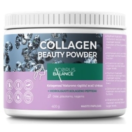 Collagen beauty powder, odai, plaukams, nagams – Acorus Balance, 400 g