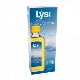 Skysti žuvų taukai – Lysi Cod Liver Oil, 240ml