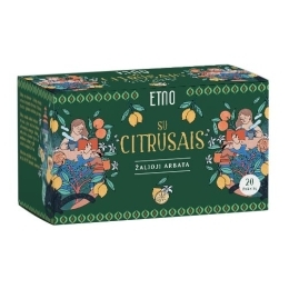 Žalioji arbata su citrusais – ETNO, 20 pakelių