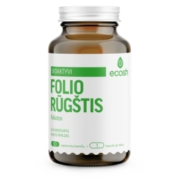 BIOAKTYVI FOLIO RŪGŠTIS, foliatas, 800 µg – ECOSH, 90 kapsulių