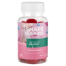 Shape gummies, guminukai svorio kontrolei – Acorus Balance, 36 vnt.