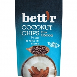 Ekologiškos kokoso skiltelės su kakava - Bett'r, 70g