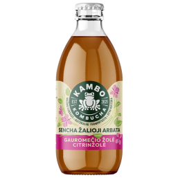 Kombucha gėrimas, Gauromečio žolė, Citrinžolė – KAMBO, 330ml