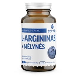 L-argininas + mėlynės – ECOSH, 90 kapsulių