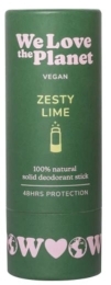 Pieštukinis dezodorantas ZESTY LIME WLTP – We Love The Planet, 40g