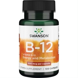 VITAMINAS B12 – SWANSON, 100 kapsulių