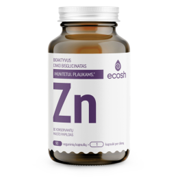 Bioaktyvus Cinkas, bisglicinatas 25mg – ECOSH, 90 kapsulių