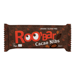 Ekologiškas batonėlis su kakavos drožlėmis ir migdolais – Roobar