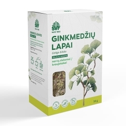 Ginkmedžių lapai, žolelių arbata – Švenčionių vaistažolių fabrikas, 50 g