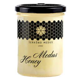 Medus (pienių žiedų) – Šerkšno medus, 500 g