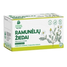 Ramunėlių žiedai, žolelių arbata – Švenčionių vaistažolių fabrikas, 24 pakelių