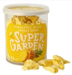 Džiovinti šaltyje ananasai – SUPERGARDEN, 35g
