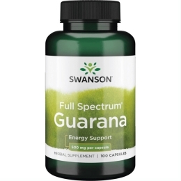 GUARANA, 500 mg – SWANSON, 100 kapsulių