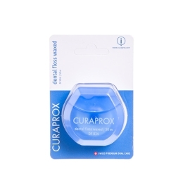 Dantų siūlas, vaškuotas, mėtų skonio, 50 m – Curaprox, 1 vnt