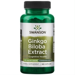 Ginkgo Biloba Standartizuotas Ekstraktas – SWANSON, 120 kapsulių