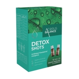Detox shots kepenų, žarnyno funkcijai - Acorus Balance, 14 vnt.
