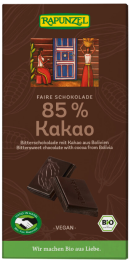 Juodasis, 85% šokoladas – Rapunzel, 80 g