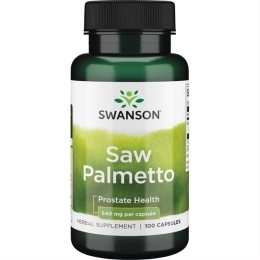 540mg, Saw Palmetto (Gulsčioji Serenoja) – SWANSON, 100 kapsulių