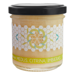 Medus, citrina ir imbieras – Šerkšno medus, 200 g