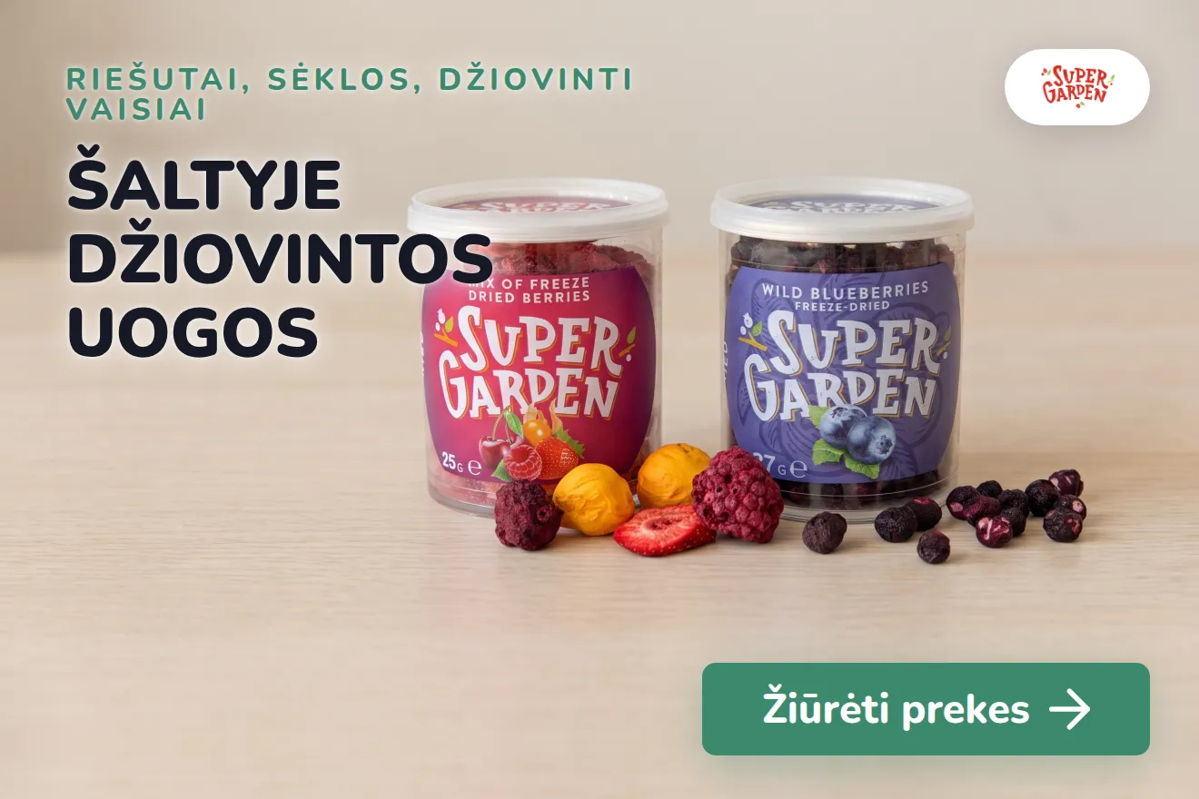 Šaltyje džiovintos uogos